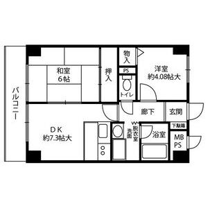 2DK 間取り図