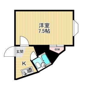 1K 間取り図