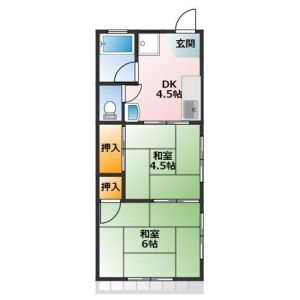 2DK 間取り図