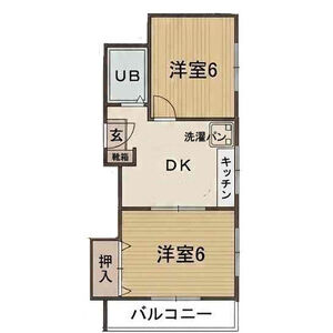 2DK 間取り図