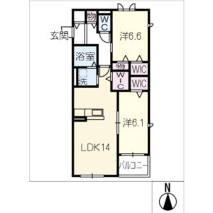 2LDK 間取り図