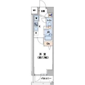 1K 間取り図
