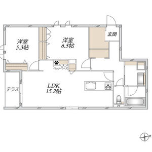 2LDK 間取り図