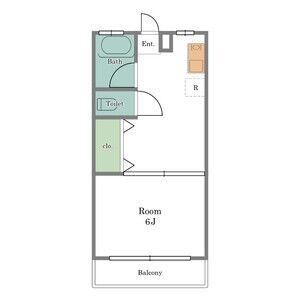 1DK 間取り図