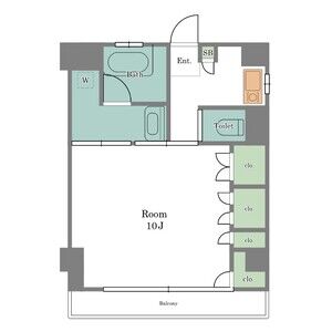 1K 間取り図