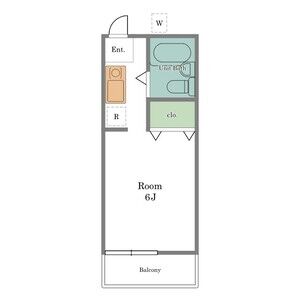 1K 間取り図