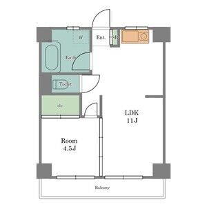 1LDK 間取り図
