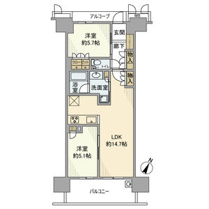 2LDK 間取り図