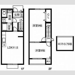 2LDK 間取り図