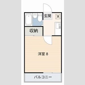 1K 間取り図