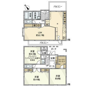 3LDK 間取り図