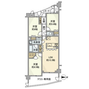 3LDK 間取り図