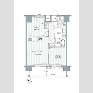 2LDK 間取り図