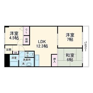 3LDK 間取り図
