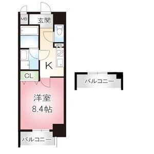 1K 間取り図