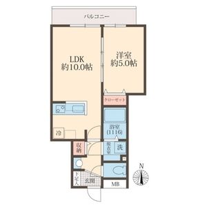1LDK 間取り図