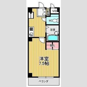 1K 間取り図