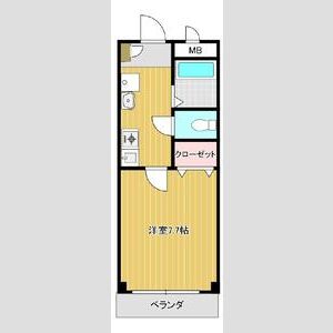 1K 間取り図