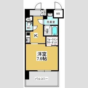 1K 間取り図