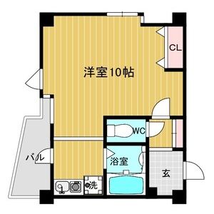 1K 間取り図
