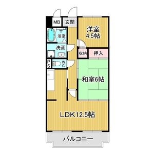 2LDK 間取り図