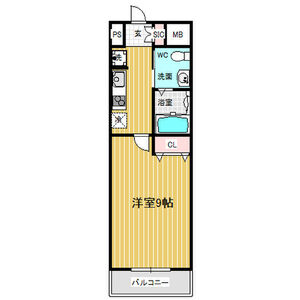 1K 間取り図