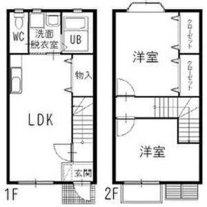 2LDK 間取り図