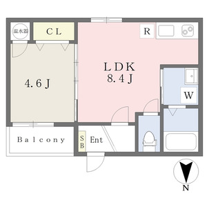 1LDK 間取り図