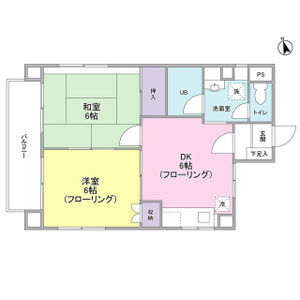 2DK 間取り図