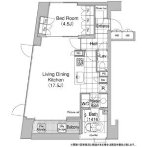 1LDK 間取り図