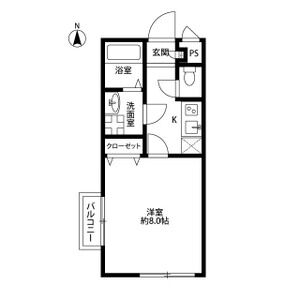 1K 間取り図
