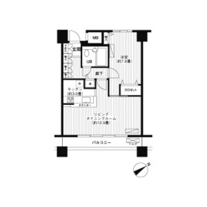 1LDK 間取り図