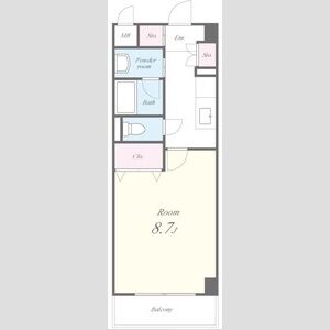 1K 間取り図