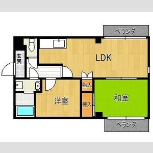2LDK 間取り図