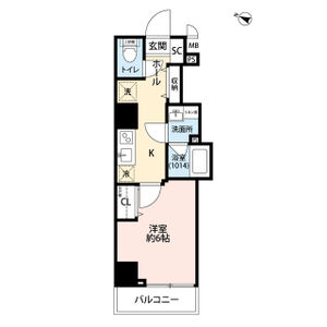 1K 間取り図