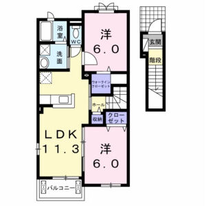 2LDK 間取り図