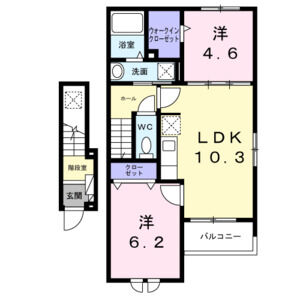 2LDK 間取り図