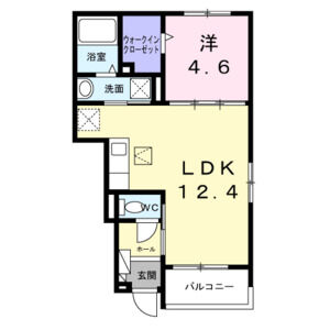 1LDK 間取り図