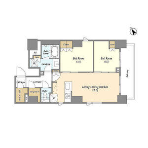 2LDK 間取り図