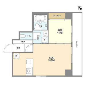 1LDK 間取り図