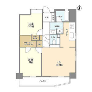 2LDK 間取り図