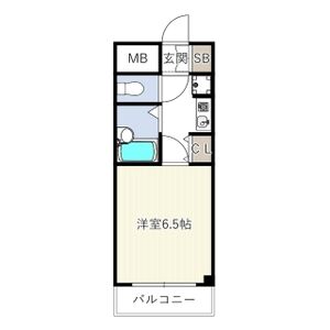 1K 間取り図