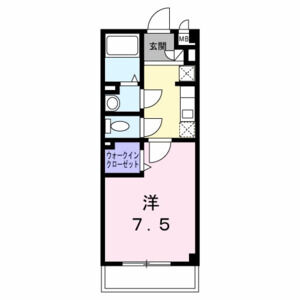 1K 間取り図
