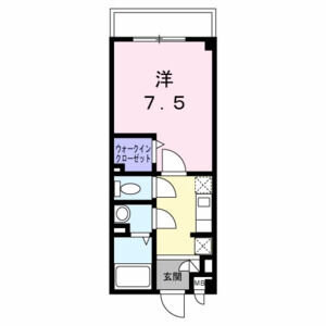 1K 間取り図