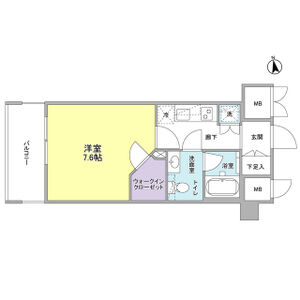1K 間取り図