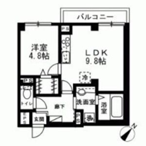 1LDK 間取り図