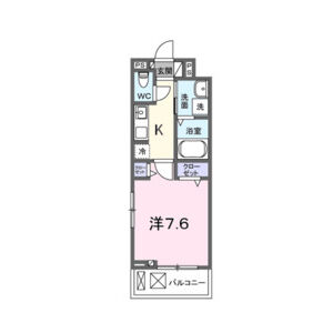 1K 間取り図