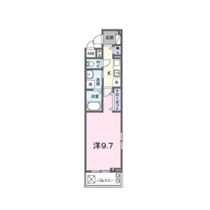 1K 間取り図