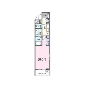 1K 間取り図