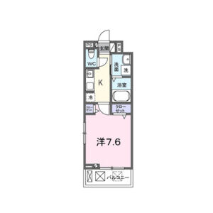 1K 間取り図